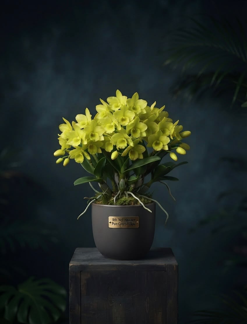 Cattleya Rth nell hammer pure green yellow